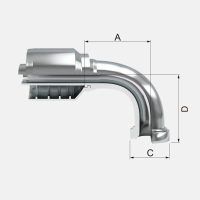 FHPA90 Flange a 90º Código 61 SAE 3000 PSI