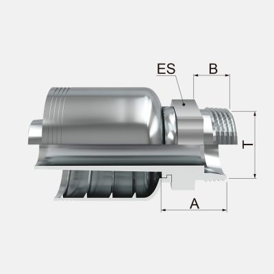 FJMZS Macho Fijo Métrico Cono 24º Serie Pesada