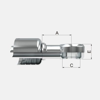 FKBM Conexión Banjo Métrico, Sin Pelar