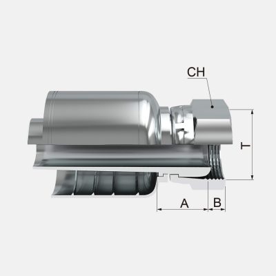 FKBPF Hembra Giratoria Recta BSP