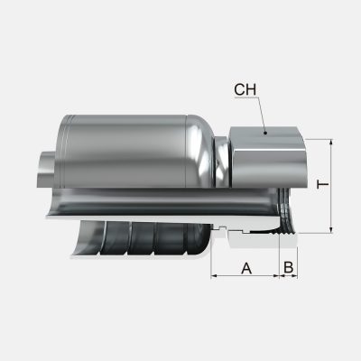 FKFQ Hembra Recta Métrica Cono 24º/60º