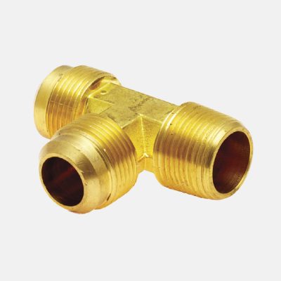 51F Conexión de Latón, Tee Macho Flared - Macho NPT
